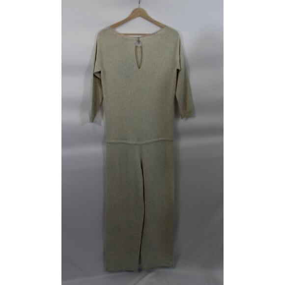 MALO Sz S Small Oatmeal 100% Cashmere Sweater Knit Tuta Jumpsuit NWT - Picture 12 of 14
